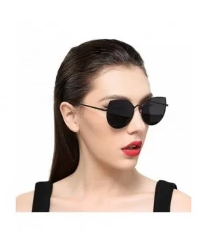 2019 New Arrival Women Classic Brand Designer Cat Eye Sunglasses C01 Black - C04 Yellow - CO18XE9UZOT $12.09 Aviator