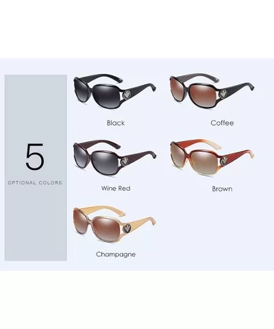 Women's Polarizing Sunglasses Classic UV-proof Polarizing Driving Sunglasses - B - C318QRHNNIX $31.54 Aviator