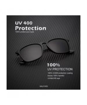 Polarized Sunglasses for Men and Women Matte Finish Sun glasses Color Mirror Lens 100% UV Blocking - C6194GH7S6S $8.20 Round