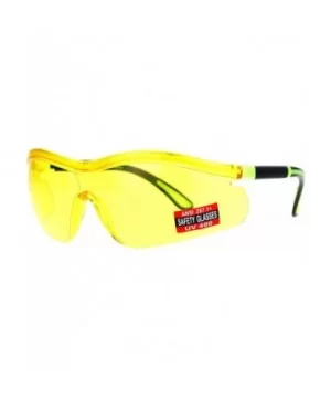 Yellow HD Lens Adjustable Arm UV Protection Rimless Warp Safety Glasses - Yellow - CG128UNM0UD $7.42 Rimless