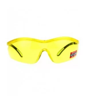 Yellow HD Lens Adjustable Arm UV Protection Rimless Warp Safety Glasses - Yellow - CG128UNM0UD $7.42 Rimless