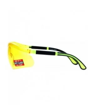 Yellow HD Lens Adjustable Arm UV Protection Rimless Warp Safety Glasses - Yellow - CG128UNM0UD $7.42 Rimless