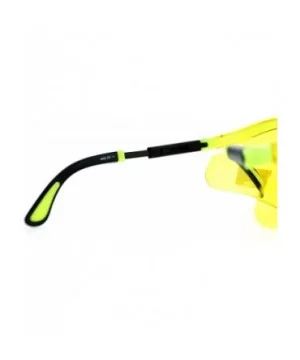 Yellow HD Lens Adjustable Arm UV Protection Rimless Warp Safety Glasses - Yellow - CG128UNM0UD $7.42 Rimless