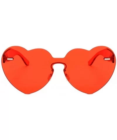 Frames Women Fashion Heart-Shaped Shades Sunglasses Integrated UV Candy Colored Glasses(E) - E - CO195Q2Y8CS $9.89 Cat Eye