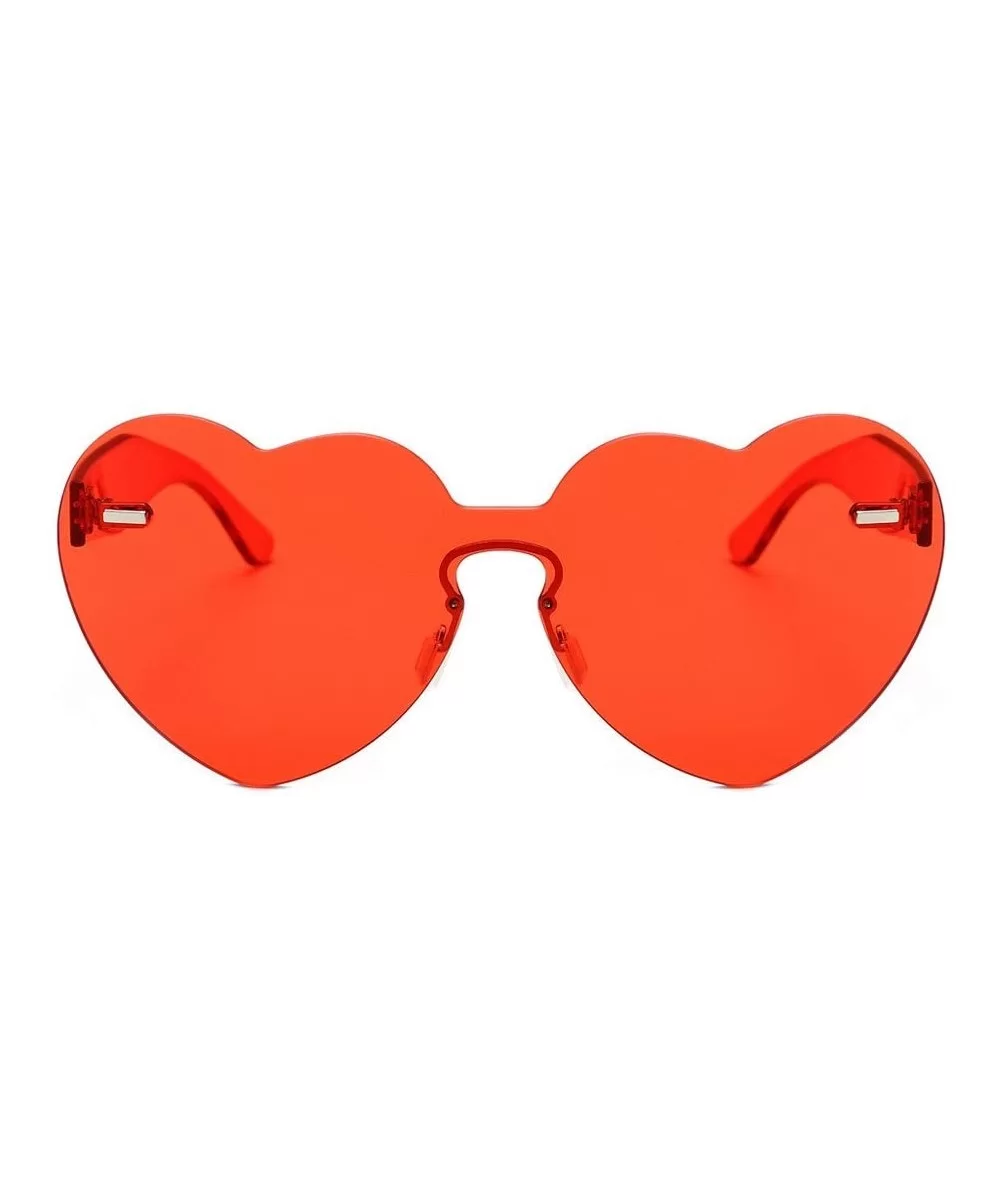 Frames Women Fashion Heart-Shaped Shades Sunglasses Integrated UV Candy Colored Glasses(E) - E - CO195Q2Y8CS $9.89 Cat Eye