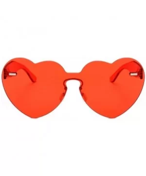 Frames Women Fashion Heart-Shaped Shades Sunglasses Integrated UV Candy Colored Glasses(E) - E - CO195Q2Y8CS $9.89 Cat Eye