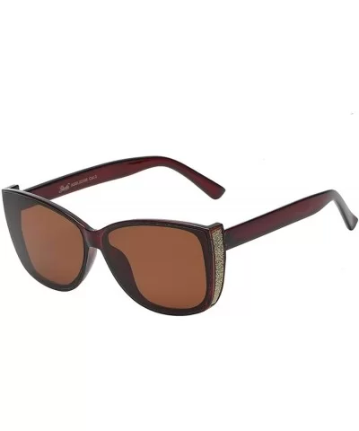 Western Fashion Round and Druzy Sunglasses. - Brown - C0190RXLXTC $16.36 Round