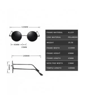 Fashion Round Sunglasses-Polarized Retro Shade Glasses-Sturdy Metal Frame - A - C81905Y8SWL $20.86 Sport