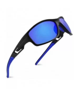 HD Polarized Sports Sunglasses for Men Women FDA 2 Pack CS-MJ8013 - Red+blue - CG18ZLHAURO $9.38 Sport