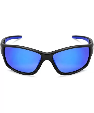 HD Polarized Sports Sunglasses for Men Women FDA 2 Pack CS-MJ8013 - Red+blue - CG18ZLHAURO $9.38 Sport