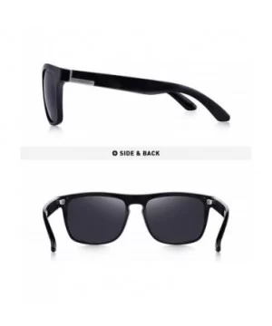 Vintage Polarized Sunglasses for Women&Men 100% UV Protection Fashion Square Oversized Sunglasses - Black - CS18T8IN799 $9.79...