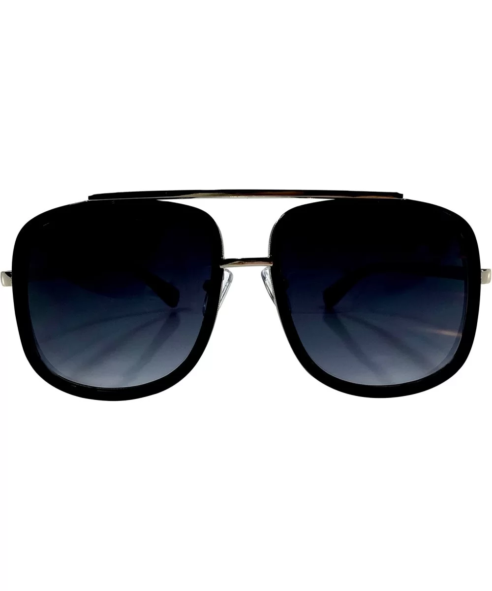 PERFECT MATCH MEN WOMEN CLASSIC PILOT SUNGLASSES - Black - CJ18H34Z3OO $4.31 Wayfarer