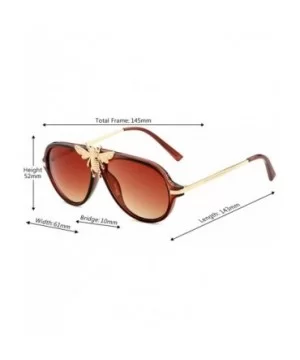 Women Vintage Sunglasses Oversized Resin lens Sun glasses UV400 - Brown - CM18NSEHAGA $6.35 Rectangular