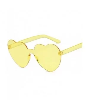 Cute Sexy Retro Love Heart Rimless Sunglasses Women Luxury Sun Glasses Female Eyewear Candy Color - Pink - CJ198UE73DN $4.64 ...