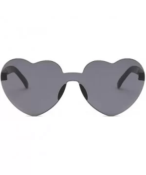 Cute Sexy Retro Love Heart Rimless Sunglasses Women Luxury Sun Glasses Female Eyewear Candy Color - Pink - CJ198UE73DN $4.64 ...