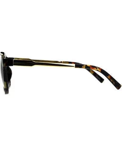 Luxury Flat Top Racer Mob Plastic Rectangular Mens Sunglasses - Tortoise Gold - CU180OX2WUK $8.19 Rectangular