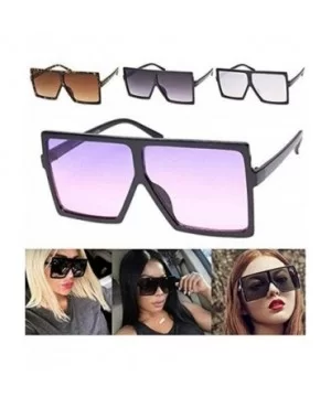 Oversized Square Sunglasses for Women Men Flat Top Shades Sunglasses - Transparency-pink - CH18OWG87EC $6.75 Square