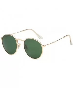 Sunglasses Toughened Glass Sunglasses Pilot's Glass Lens Classic Round - G - CS18QTG560G $36.99 Aviator