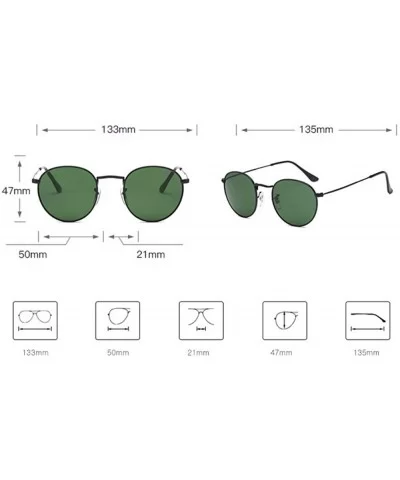 Sunglasses Toughened Glass Sunglasses Pilot's Glass Lens Classic Round - G - CS18QTG560G $36.99 Aviator