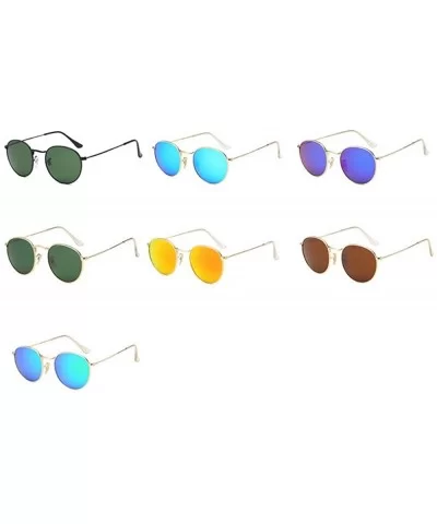 Sunglasses Toughened Glass Sunglasses Pilot's Glass Lens Classic Round - G - CS18QTG560G $36.99 Aviator