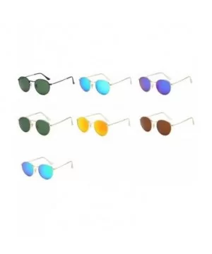 Sunglasses Toughened Glass Sunglasses Pilot's Glass Lens Classic Round - G - CS18QTG560G $36.99 Aviator