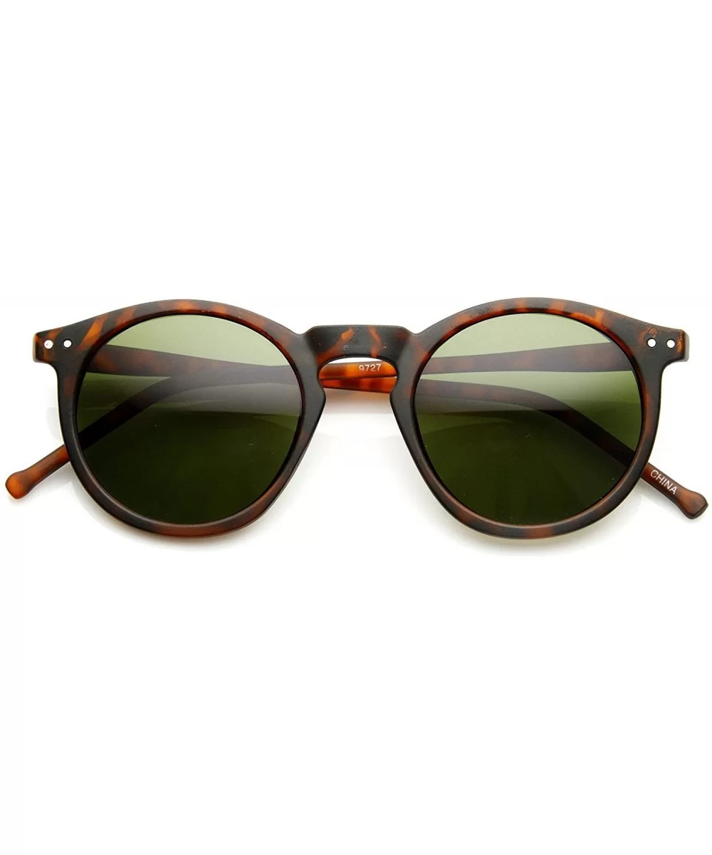 Eddy' Round Fashion Sunglasses - Leopard-green - CK11WP2WMQD $7.19 Round