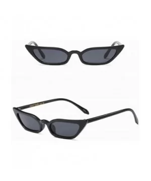 Women Vintage Cat Eye Sunglasses Retro Small Frame UV400 Eyewear Fashion Ladies Black - C518O3QNU2I $4.10 Cat Eye