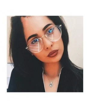 2019 Transparent Metal Sunglasses Women Mirror Classic Vintage Street Black - Transparentwhite - CJ18Y5WIYT2 $6.96 Oversized