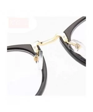 2019 Transparent Metal Sunglasses Women Mirror Classic Vintage Street Black - Transparentwhite - CJ18Y5WIYT2 $6.96 Oversized