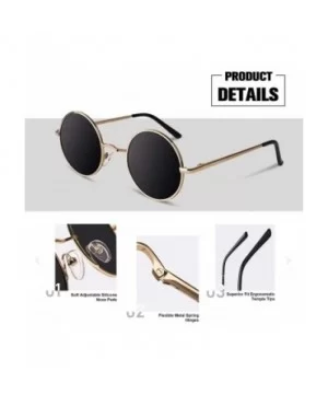 Retro Round Polarized Steampunk Sunglasses Side Shield Goggles Gothic S92-ADVANCED POLARIZED - CA18N0I3UOA $8.94 Round