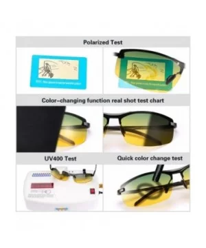 Men's Photochromic Polarized Sunglasses Day and Night Driving Sports Glasses - A557 Gradient Lens - CI199HQUDWK $25.80 Sport