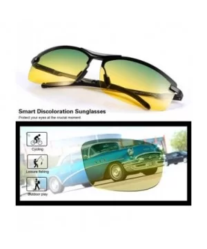 Men's Photochromic Polarized Sunglasses Day and Night Driving Sports Glasses - A557 Gradient Lens - CI199HQUDWK $25.80 Sport