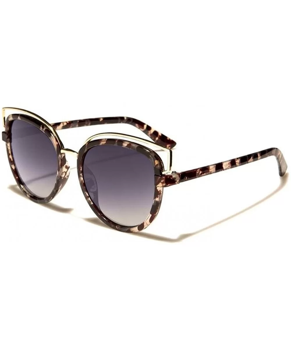 Cat-Eye Sunglasses - Black/Gold/Clear/Tortoise - CM18DNLUI0Q $4.89 Cat Eye