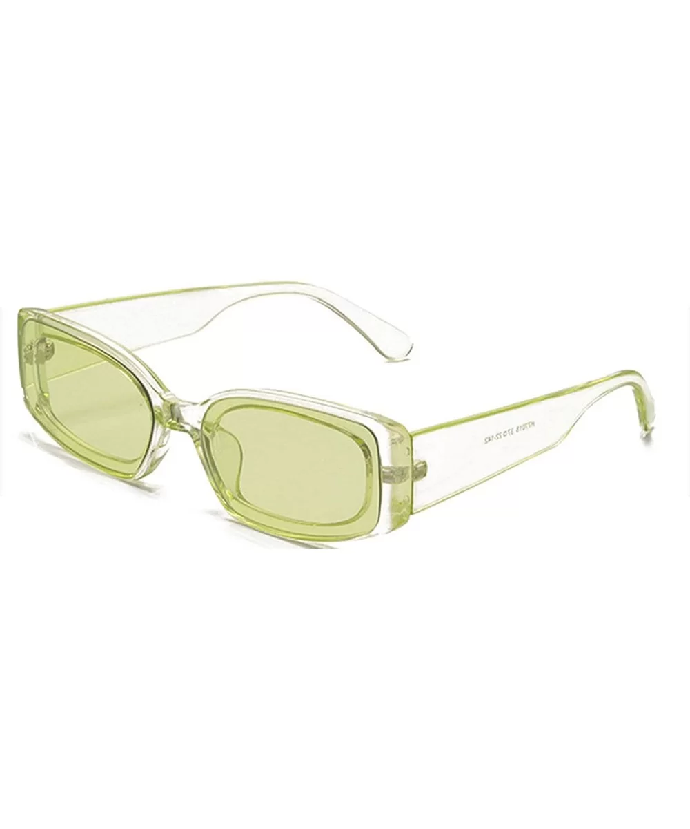 Cat Eye Sunglasses Women Fashion Er Rectangle Sun Glasses Ladies Vintage Candy Color Eyewear Shades - Green - C4199CQ9DTU $16...