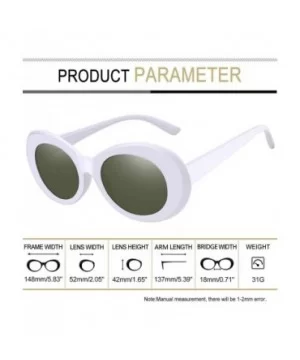 Polarized Sunglasses for Women Men - Retro Clout Sun Glasses with Oval Thick Frame - White G15 - C3189UNERXL $7.33 Square