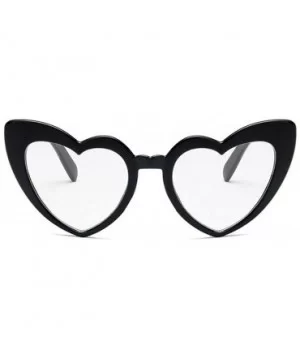 New Fashion Love Heart Sexy Shaped For Women Brand Designer Sunglasses UV400 - Black Clear - CI188LMGG6Z $6.65 Oversized