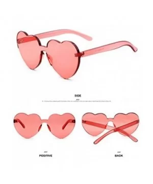 Women Rimless Sunglasses Mirror Candy Color Integrated Transparent Eyewear - Red Wine - CM193590OT4 $11.60 Goggle