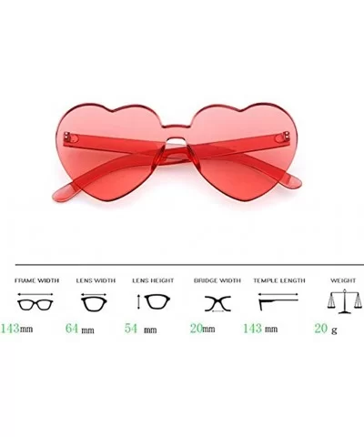 Women Rimless Sunglasses Mirror Candy Color Integrated Transparent Eyewear - Red Wine - CM193590OT4 $11.60 Goggle