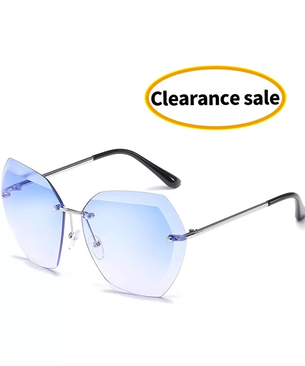 Women's fashion Polarized Sunglasses - Sea Blue - C518SKI4I3C $8.06 Oversized