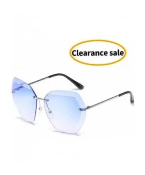 Women's fashion Polarized Sunglasses - Sea Blue - C518SKI4I3C $8.06 Oversized