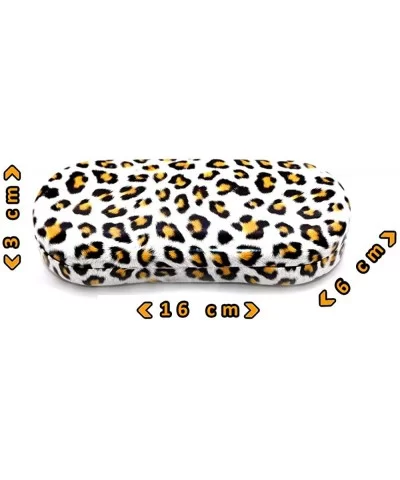 Glasses Case Hard Shell Leopard Print - Eyeglass Case For Men - Women - and Kids - Brown - CU12LNO5KVR $6.25 Aviator