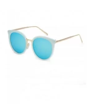 Cat Eye Sunglasses for Women Fashion-Vintage Retro Stylish Polarized Eyewear 100% UV Protection - 3165blue - CS18T3R0UW5 $12....