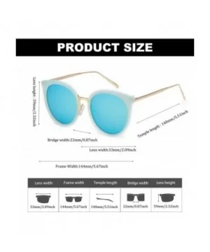 Cat Eye Sunglasses for Women Fashion-Vintage Retro Stylish Polarized Eyewear 100% UV Protection - 3165blue - CS18T3R0UW5 $12....