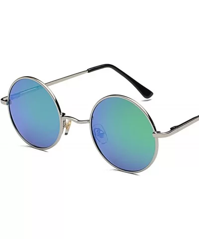 Women Retro Classic Round Polarized Sunglasses Fashion Men Luxury Vintage Metal Frame Mirrors Sun Glasses - 1 - CQ198ZHGC87 $...