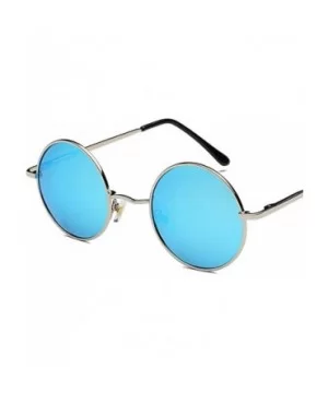 Women Retro Classic Round Polarized Sunglasses Fashion Men Luxury Vintage Metal Frame Mirrors Sun Glasses - 1 - CQ198ZHGC87 $...