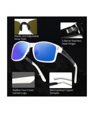 Classic Square Sunglasses Men Sports Polarized & 100% UV Protection Outdoor eyewear KD524 - Mirrored Blue - CK194CLSH83 $29.2...