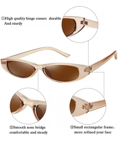 Rectangle Sunglasses Vintage Glasses Colored - CM199CI0WHQ $6.33 Goggle