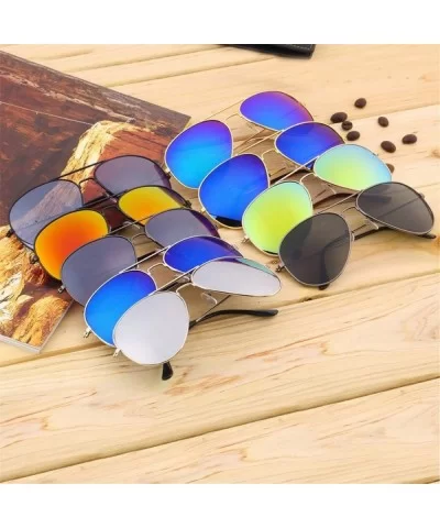 Women Retro Polarized Sunglasses UV Protection Mirrored Lens Oversized Eyewear - 1 - C718DRMSRLN $7.52 Oversized