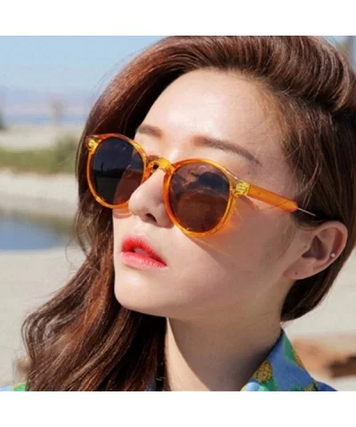 Sunglasses Retro Personality Cat Eye HD Lens Travel Outdoor Shopping Sun 1 - 2 - C218YZWW2EM $6.64 Aviator