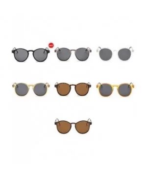 Sunglasses Retro Personality Cat Eye HD Lens Travel Outdoor Shopping Sun 1 - 2 - C218YZWW2EM $6.64 Aviator